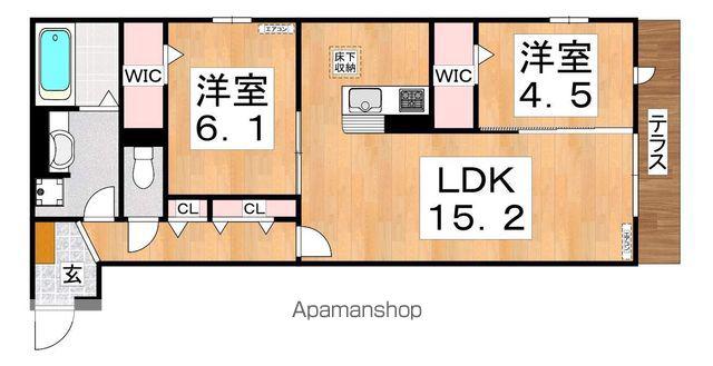 フタワ美章園(2LDK/1階)の間取り写真
