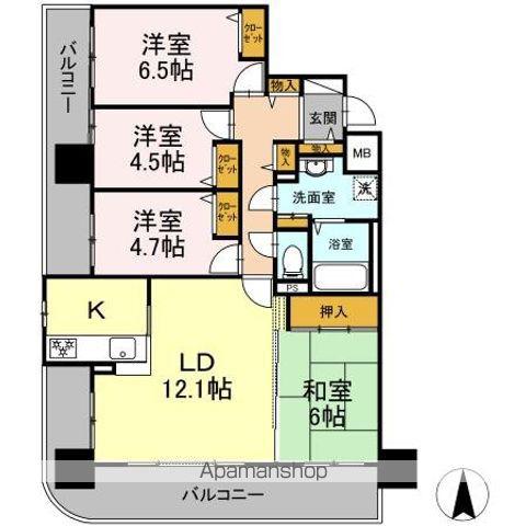 ネオハイツ清明町弐番館 1202(4LDK/12階)の間取り写真