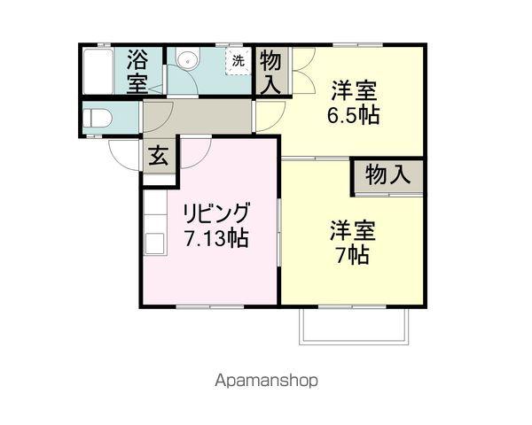 ベルエポック99(2DK/2階)の間取り写真