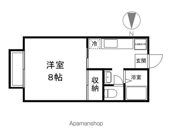 ハイツユニバース(1K/2階)の間取り写真