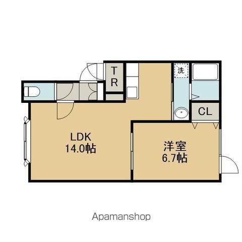 レインボーハウスARIA(1LDK/1階)の間取り写真