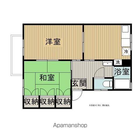 サンフレンズA(2DK/1階)の間取り写真