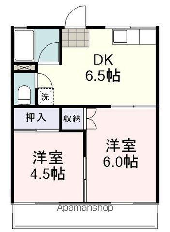 コーポ斉藤(2DK/2階)の間取り写真