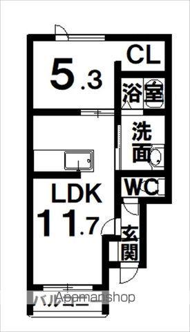 PIATTOⅤ(1LDK/3階)の間取り写真