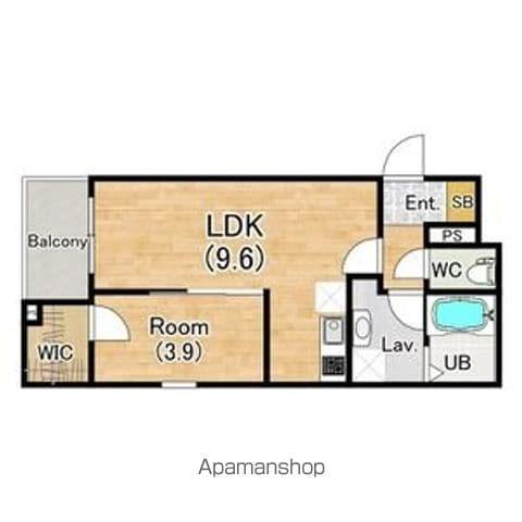 ジーメゾン高石リュクス(1LDK/1階)の間取り写真