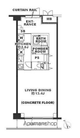 アーバンパーク溝の口(1K/5階)の間取り写真