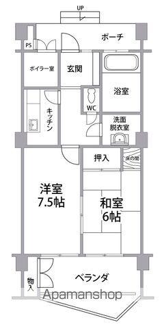 メゾン下呂(2K/4階)の間取り写真