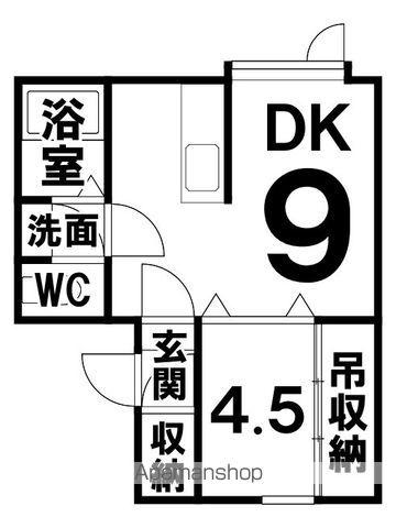 レディパーパスコア(1DK/1階)の間取り写真