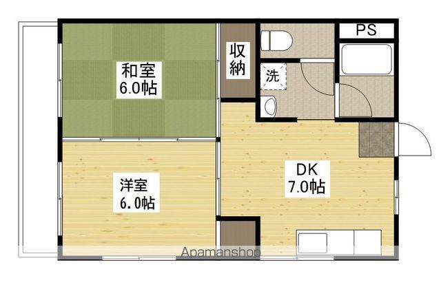 コーポ高浦(2DK/3階)の間取り写真