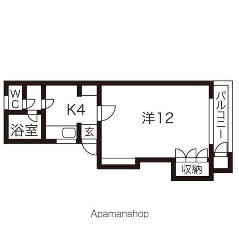 フレグランスA(1K/2階)の間取り写真
