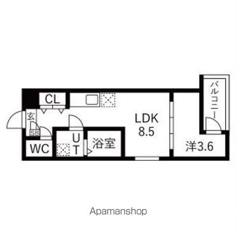 MOVE中村公園PREMIO(1LDK/2階)の間取り写真