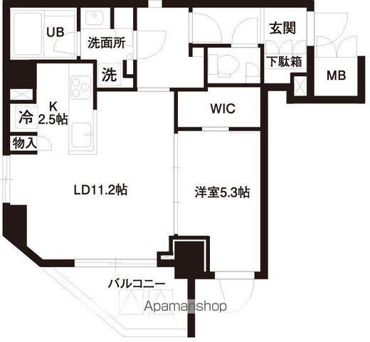 レジディア白金高輪 7階階 間取り