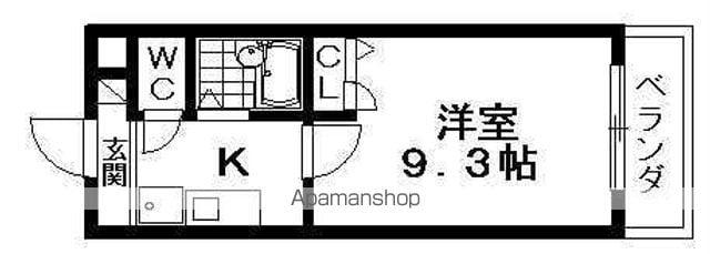 クレール平井(1K/3階)の間取り写真