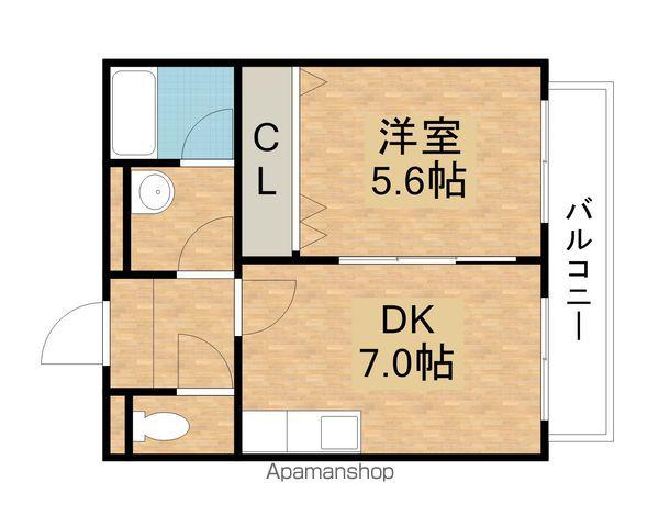 第8サンコーポ森脇(1DK/2階)の間取り写真