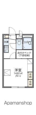 レオパレスハピネス(1K/2階)の間取り写真