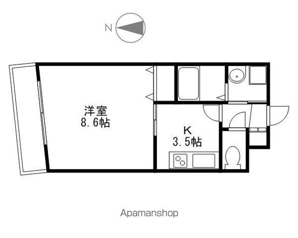 ル・シャンパーニュ(1K/2階)の間取り写真
