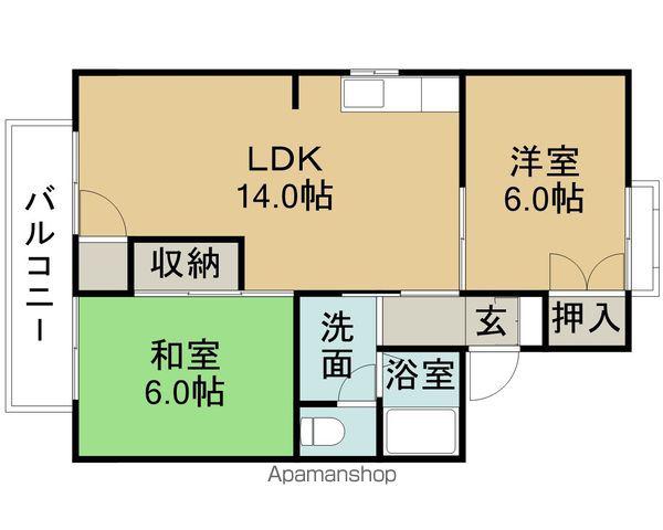 コーポセシール(2LDK/2階)の間取り写真
