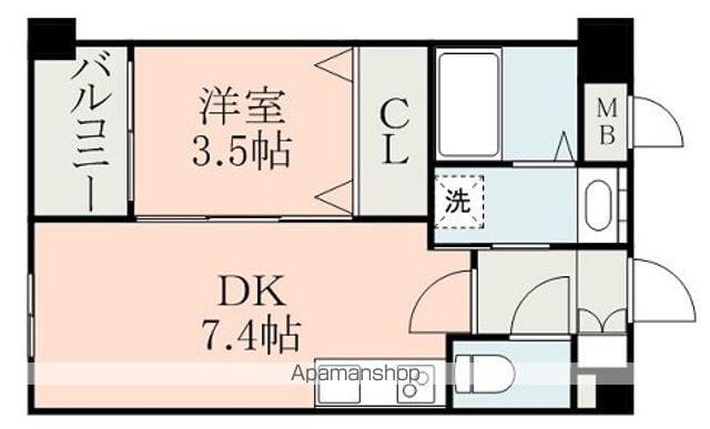 ARK STATION(1DK/4階)の間取り写真