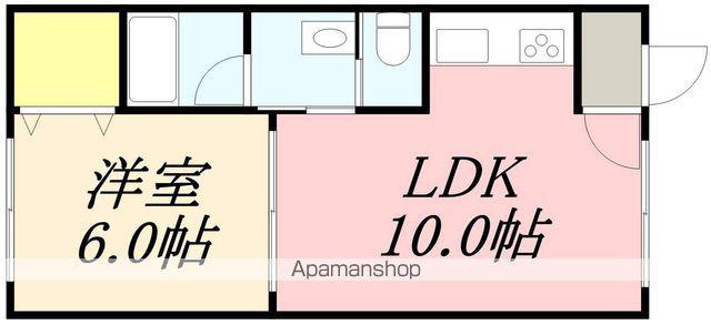 ピュアパレス港Ⅰ(1LDK/4階)の間取り写真