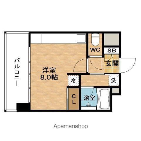 GEOENTUMEDAKITARIVERFRONT(ワンルーム/7階)の間取り写真