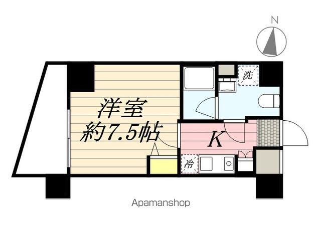 シーネクス立川(1K/6階)の間取り写真