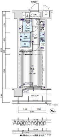 メインステージ滝野川桜通(1K/9階)の間取り写真