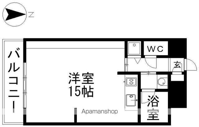 泉アパートメント(ワンルーム/3階)の間取り写真