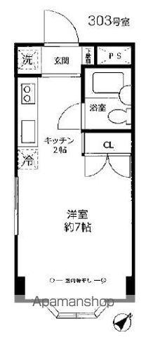 ARK HOUSE F(ワンルーム/3階)の間取り写真