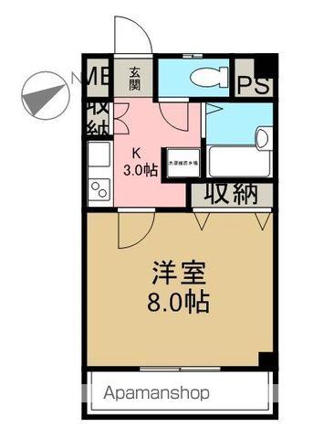 青山ビル(1K/6階)の間取り写真