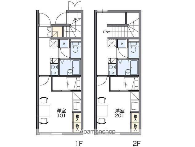 レオパレス葉月(1K/1階)の間取り写真
