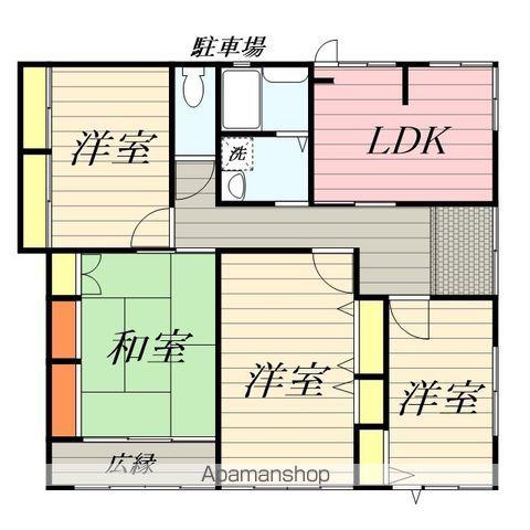 鹿児島本線 田代駅 徒歩15分 1階建 築54年(4LDK)の間取り写真