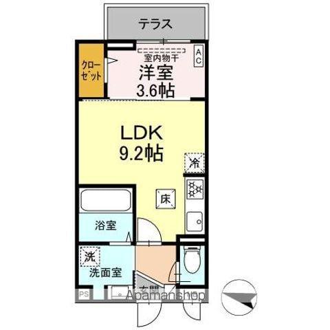 E-COMFORT FLAT(1LDK/1階)の間取り写真