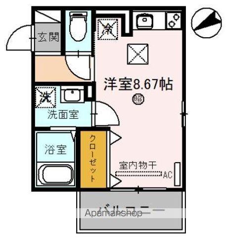 メゾンドエトワール(ワンルーム/1階)の間取り写真