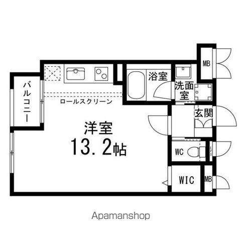 MIMOZA(ワンルーム/1階)の間取り写真