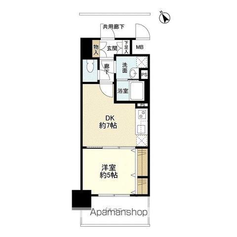 シティーコート堺駅前ロータリー(1DK/10階)の間取り写真