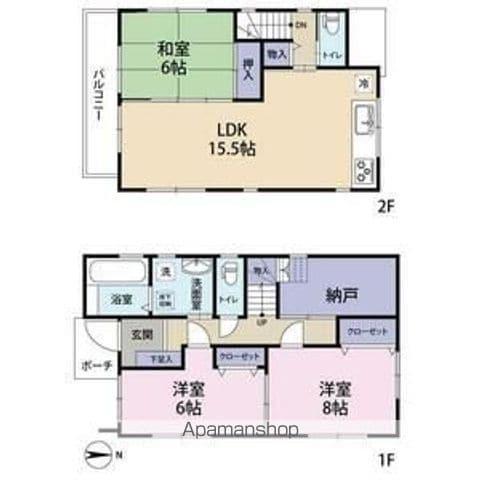おおさか東線 南吹田駅 徒歩1分 2階建 築18年(3SLDK)の間取り写真