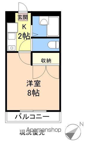 プルミエ(1K/1階)の間取り写真
