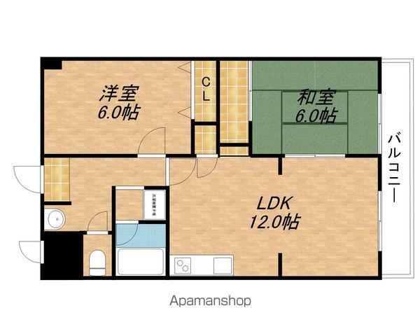 ウェルスMORI(2LDK/7階)の間取り写真