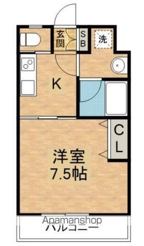 三和中野(1K/3階)の間取り写真