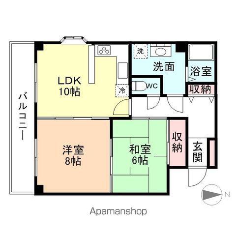 メゾン ヴェレ・マール(2LDK/3階)の間取り写真