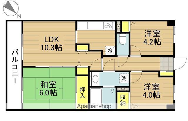 マ・メゾン寿(3LDK/7階)の間取り写真