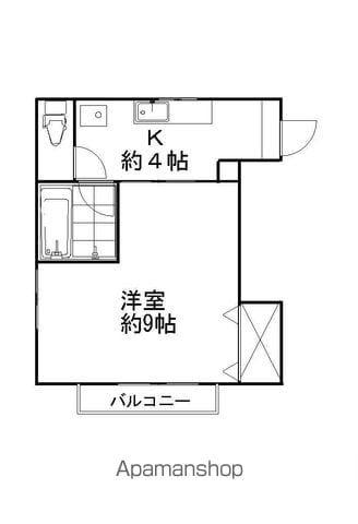 メゾンT&K(1K/3階)の間取り写真