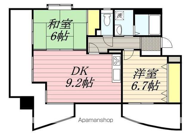 グランカーザ・エテシア(2LDK/8階)の間取り写真