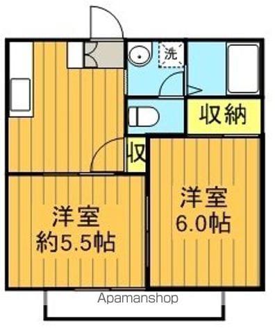 パレドールみち(2DK/1階)の間取り写真