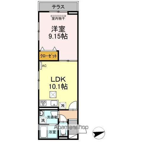 セジュール西台4(1LDK/1階)の間取り写真