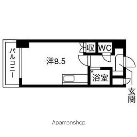 日興パレス東札幌(ワンルーム/1階)の間取り写真