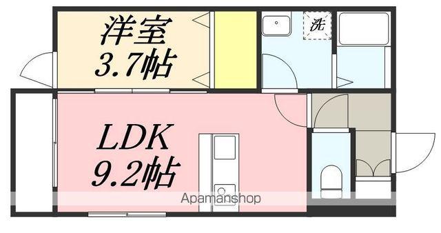 アシスト久留米西町(1LDK/3階)の間取り写真