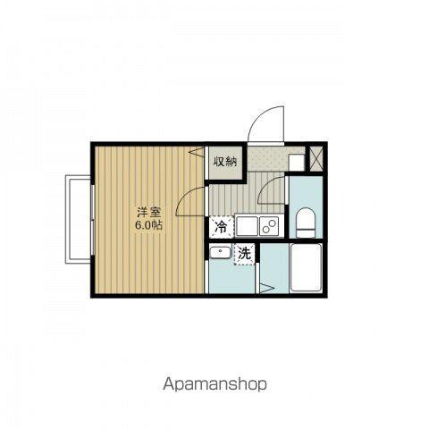 グリシーヌ岩槻本町(1K/2階)の間取り写真