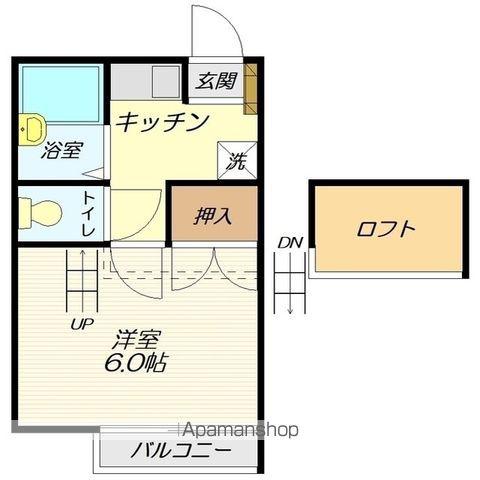 サンジュエル桜田(1K/1階)の間取り写真