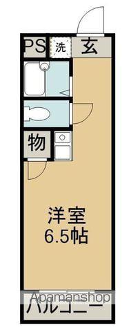 メゾン坂下(ワンルーム/2階)の間取り写真